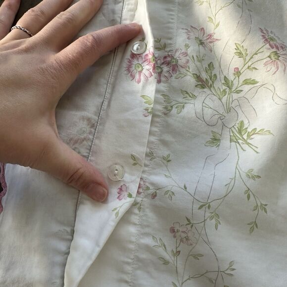 Schweitzer Linens Hemstitch Standard Pillowcase Sham Pink Hem Embroidery Italy - Picture 15 of 16